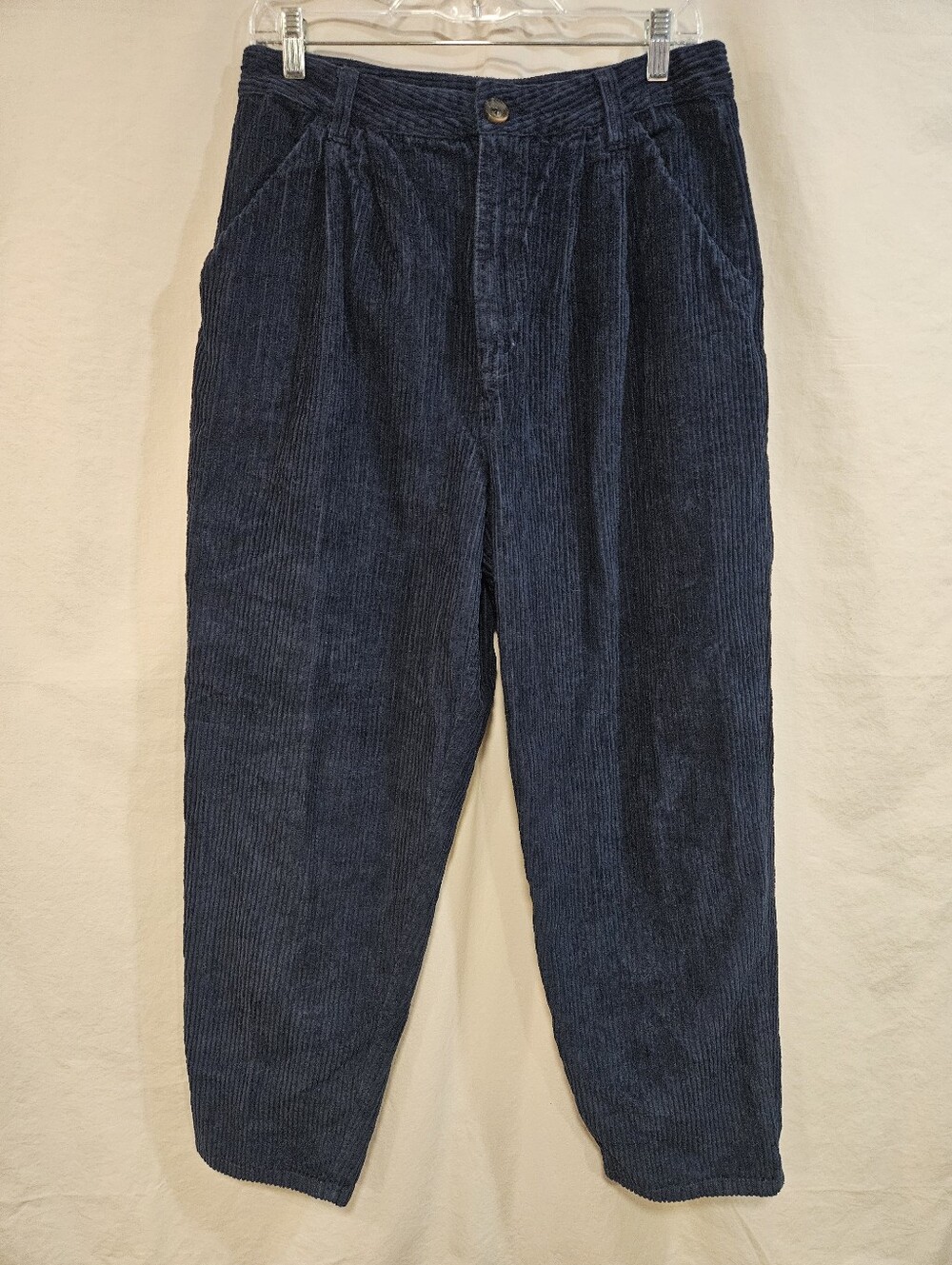 Free People Navy Blue Cropped Corduroy Pants